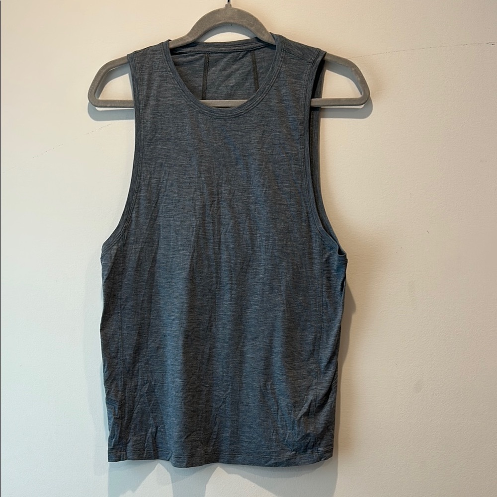 lululemon athletica Gray/Blue Heathered Box it Out Tank Top